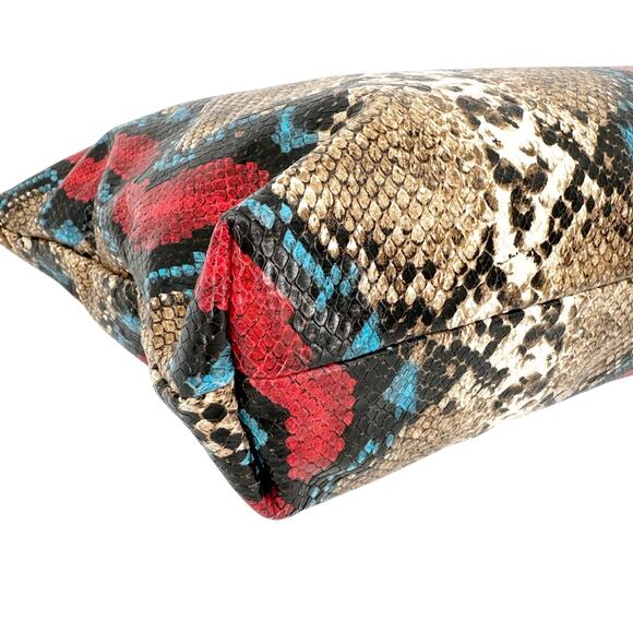 CLARE V. Attache Tote in Garden Snake with Additional Strap - Picture 8 of 13